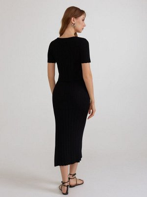 Юбка женская в рубчик black