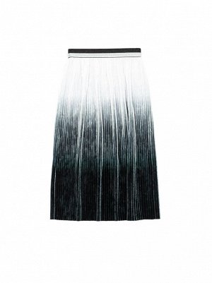 Велюровая юбка с плиссировкой и эффектом градиента black gradient