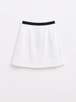 Фактурная mini-юбка А-силуэта на молнии white