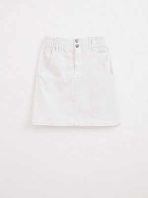 Джинсовая юбка прямого силуэта white