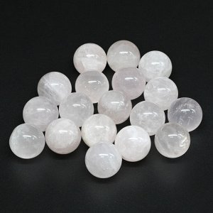 Шарик из розового кварца, диаметр 19-20мм, 10г.