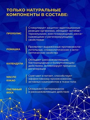 Фитосвечи "ПРОПОЛИС + РОМАШКА + КАЛЕНДУЛА" (суппозитории для мужчин)