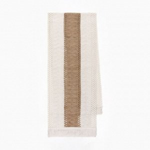 Дорожка «Этель. Сканди», коричневая, 32x150 см, 50% хлопок, 50% лён