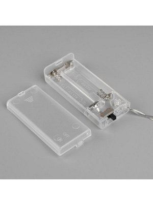Гирлянда «Нить» 2 м с насадками «Серый фонарик», IP20, прозрачная нить, 10 LED, батарейки AAх2 (нет в комплекте), свечение тёплое белое