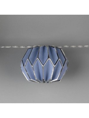 Гирлянда «Нить» 2 м с насадками «Синий фонарик», IP20, прозрачная нить, 10 LED, батарейки AAx2 (нет в комплекте), свечение тёплое белое