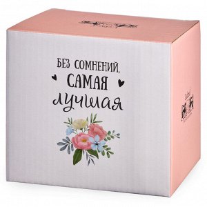 Фарфоровая кружка Lefard Charm, 330 мл — рельеф, надпись, для СВЧ и ПММ