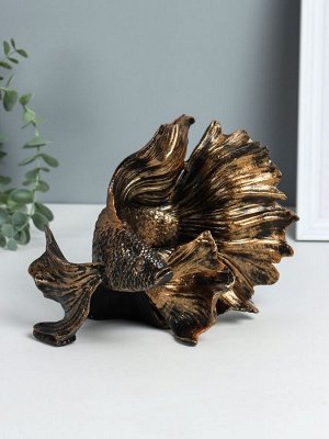 Фигура полистоун «Рыбка золотая», 20.5x16x14 см