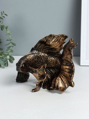 Фигура полистоун «Рыбка золотая», 20.5x16x14 см