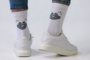 Носки мужские , белые, кулирка, ХАСКИ