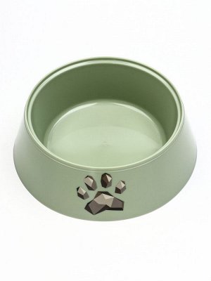 Миска "Мур-мяу" для кошек 0.3 л, 14.5?14.5?4 см, фисташковая