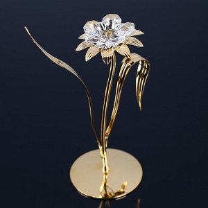 Сувенир "Цветок", 8х6х14,5 см, с кристалами Сваровски
