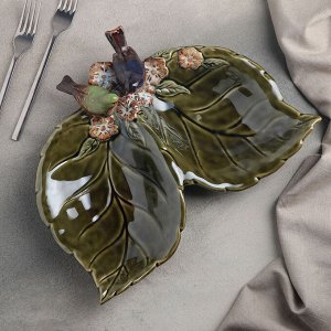 Блюдо сервировочное «Соловушки на листе», 32?24?9 см