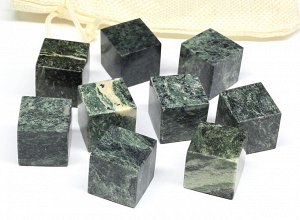 Камни для виски 9 кубиков из змеевика 20*20мм
