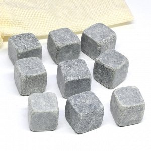 Камни для виски 9 кубиков из стеатита 21*21мм