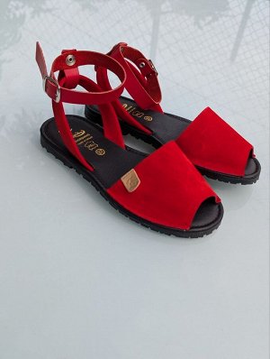 Дополнительные ремешки для абаркас AB. Zapatos correas (100) rojo