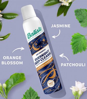 Сухой шампунь для волос Batiste OVERNIGHT Deep Cleanse 200мл