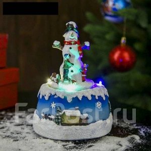 Новогодняя фигурка дед мороз или снеговик, вращ/свет