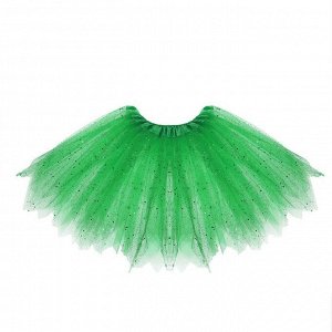Карнавальная юбка «Блеск», 3-х слойная, 4-6 лет, цвет зелёный