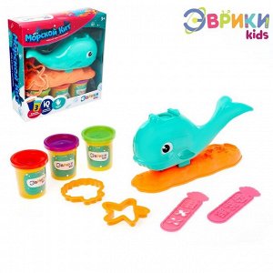 Набор для игры с пластилином «Морской кит», цвета МИКС