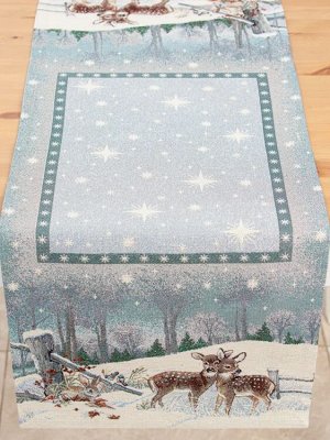 "Лесные друзья два оленя" Дорожка на стол 44х140см