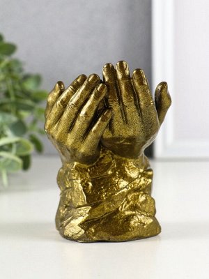 Фигурка гипс «Младенец в руках Бога», 11x8 см, под латунь