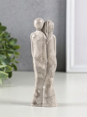 Фигурка гипс «Пара сердце», 14x4.5 см, под камень