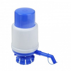 Помпа для воды LuazON, механическая, большая, под бутыль от 11 до 19 л, голубая