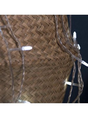 Гирлянда «Нить» 5 м с насадками «Игла», IP20, прозрачная нить, 50 LED, свечение белое, 8 режимов, 220 В