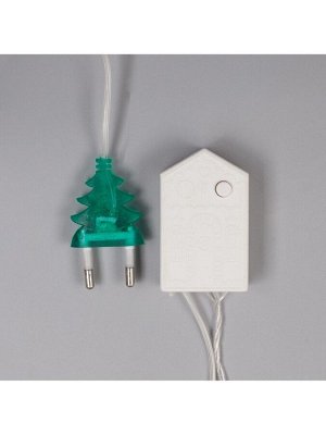 Гирлянда «Нить» 5 м с насадками «Игла», IP20, прозрачная нить, 50 LED, свечение мульти, 8 режимов, 220 В