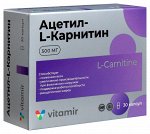 Ацетил-L-Карнитин 500 мг ВИТАМИР капс. №30
