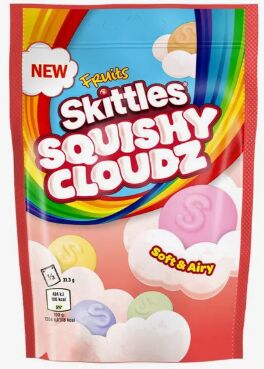 Скитлс Squishy Cloud Pouch Fruits 94гр/ Скитлс мармелад облачные конфеты. Кислые.
