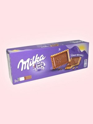 Хрустящее печенье покрытое молочным шоколадом Milka Choco Biscuit \ Милка Бисквит 150 гр