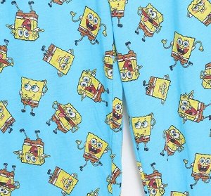 COSMOСOLLECTION_WEAR Домашний костюм/пижама из мягкого трикотажа с мультяшным принтом, сине-голубой