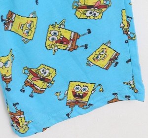 COSMOСOLLECTION_WEAR Домашний костюм/пижама из мягкого трикотажа с мультяшным принтом, сине-голубой