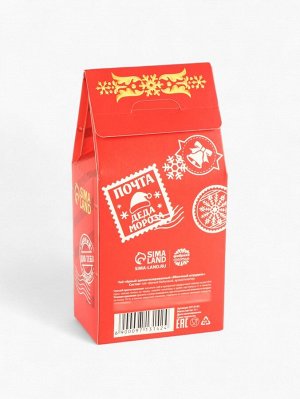 Чай новогодний чёрный «Почта», вкус: яблочный штрудель, 50 г