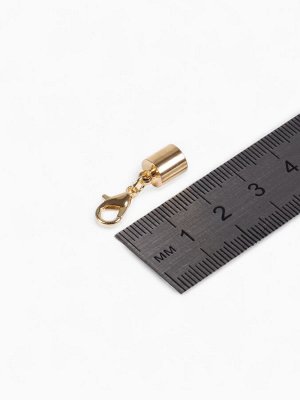 Замок карабин 5 шт. 12x7 мм, с удлинителем и обжимными круглыми концевиками 11x7 мм, внутренний 6.5 мм