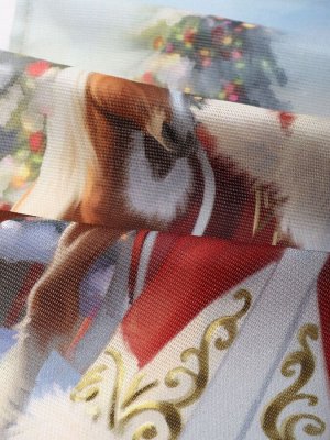 Набор кухонных полотенец «Доляна. Лошадь», 35x60 см-4 шт., 100% хл, рогожка, 160 г/м²