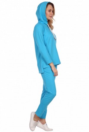 Спортивный костюм с капюшоном 395-2 голубой