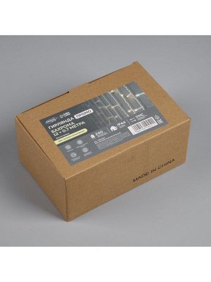 Гирлянда «Бахрома» 12x0.7 м, IP44, УМС, белая нить, 240 LED, свечение тёплое белое, мерцание, 220 В