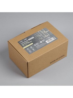 Гирлянда «Бахрома» 25x0.7 м, IP44, УМС, белая нить, 450 LED, свечение тёплое белое, 220 В