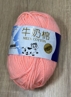 Пряжа коровка молочный хлопок
