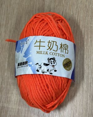Пряжа коровка молочный хлопок