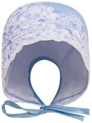 Зимний конверт-одеяло на выписку "Венеция" (голубой с молочным кружевом)
