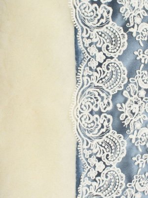 Зимний Конверт-одеяло на выписку "Императорский" (голубой с молочным кружевом и большой короной на молнии)