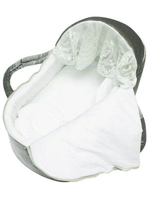 Люлька-переноска для новорожденного "Блюмарин" серый велюр