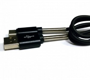 Кабель USB прорезиненный Type-C (с пружиной)