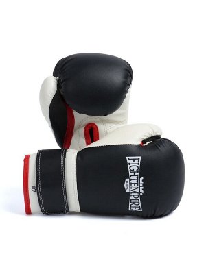 Перчатки боксёрские детские FIGHT EMPIRE, PRE-COMP, чёрно-белые, размер 4 oz