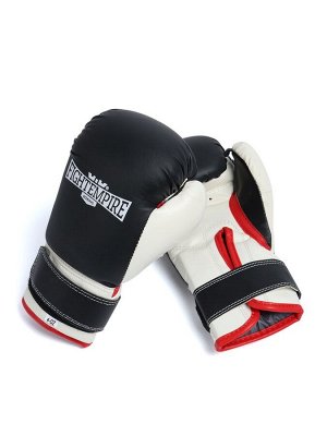 Перчатки боксёрские детские FIGHT EMPIRE, PRE-COMP, чёрно-белые, размер 4 oz