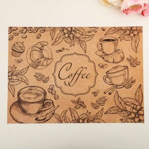 Набор "Кофе", бумажные салфетки, 10 шт., 35 x 25 см