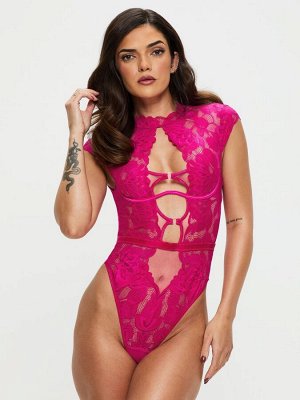 Розовый - Боди Ann Summers Enchant из кружева и сетки